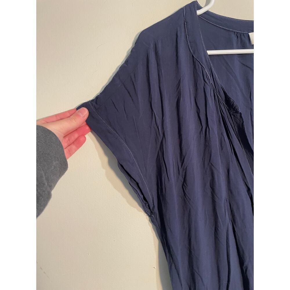 Velvet by Graham and Spencer‎ Navy Cassia Challis Rayon Jumpsuit - Picture 6 of 11